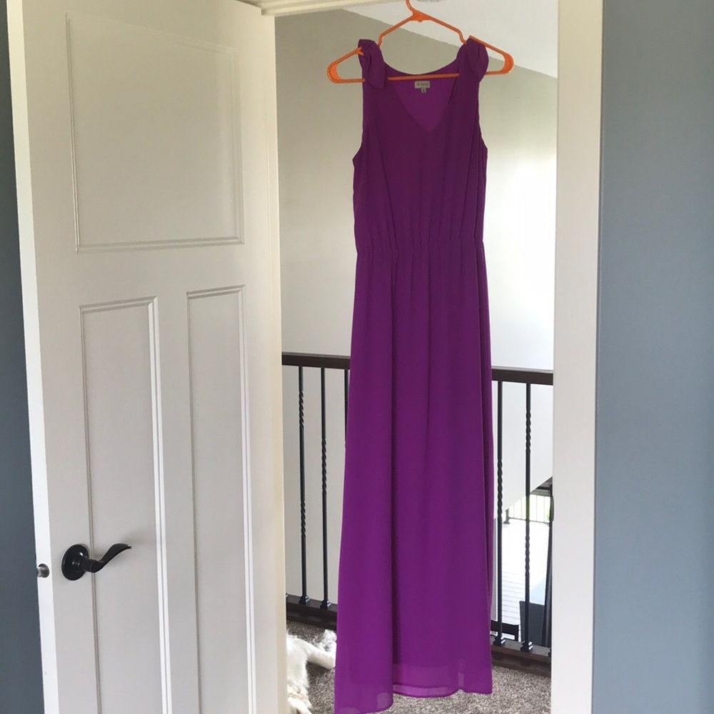 Bright Purple Sleeveless Maxi Dress
